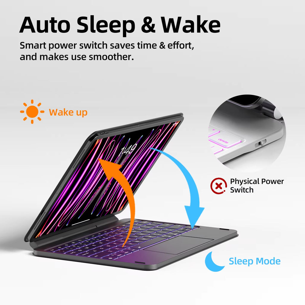 Magic Keyboard for Ipad Air 6 2024 13 Inch Case for Ipad Pro 11 12 9 Pro 13 Air 4 Air 5 for Ipad 10Th Generation Cover