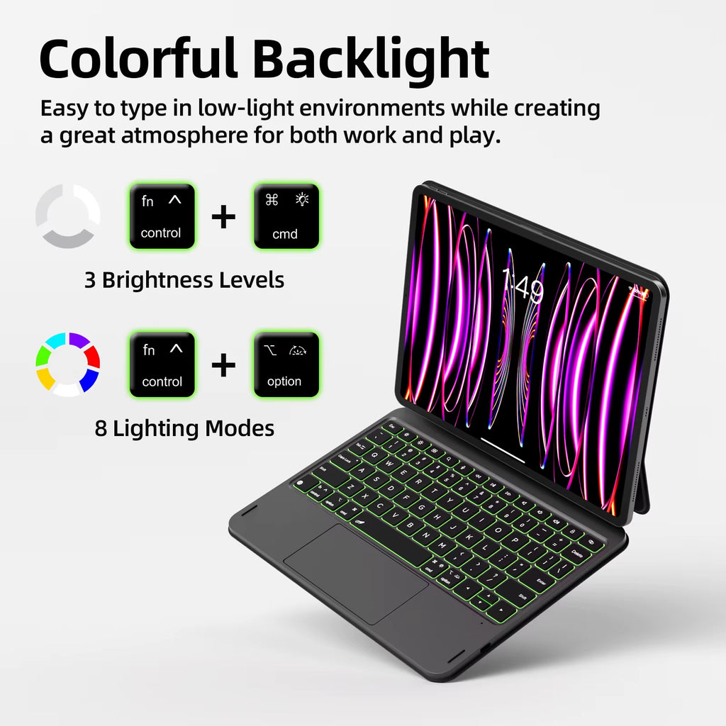 Magic Keyboard for Ipad Air 6 2024 13 Inch Case for Ipad Pro 11 12 9 Pro 13 Air 4 Air 5 for Ipad 10Th Generation Cover
